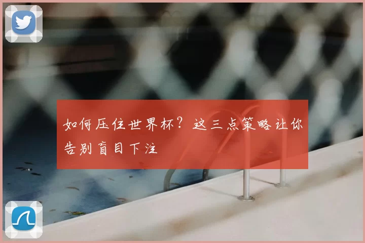 如何压住世界杯？这三点策略让你告别盲目下注