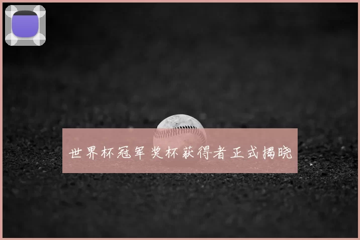 世界杯冠军奖杯获得者正式揭晓
