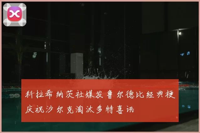 科拉希纳茨社媒发鲁尔德比经典梗庆祝沙尔克淘汰多特喜讯